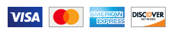 Visa, Mastercard, Amex, Discover